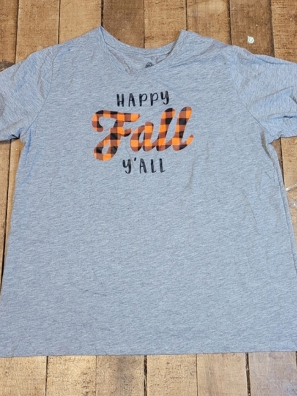 Positive Tees Happy Fall Y'All Short Sleeve Tee XL